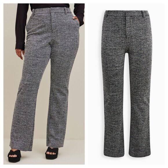 Torrid Comfort Flex Waistband Trouser Boot Studio Double Knit High-Rise Pant - Picture 3 of 6